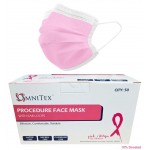 Disposable Pink Type IIR Face Masks Pk 50